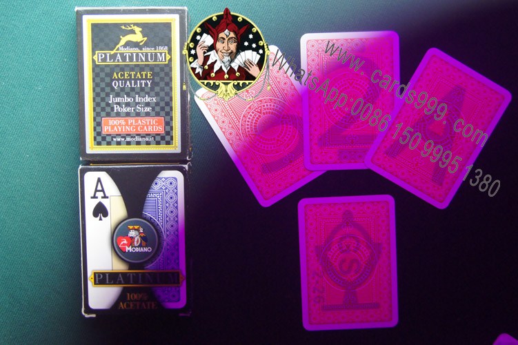 Modiano platinum acetate jumbo magic marked cards